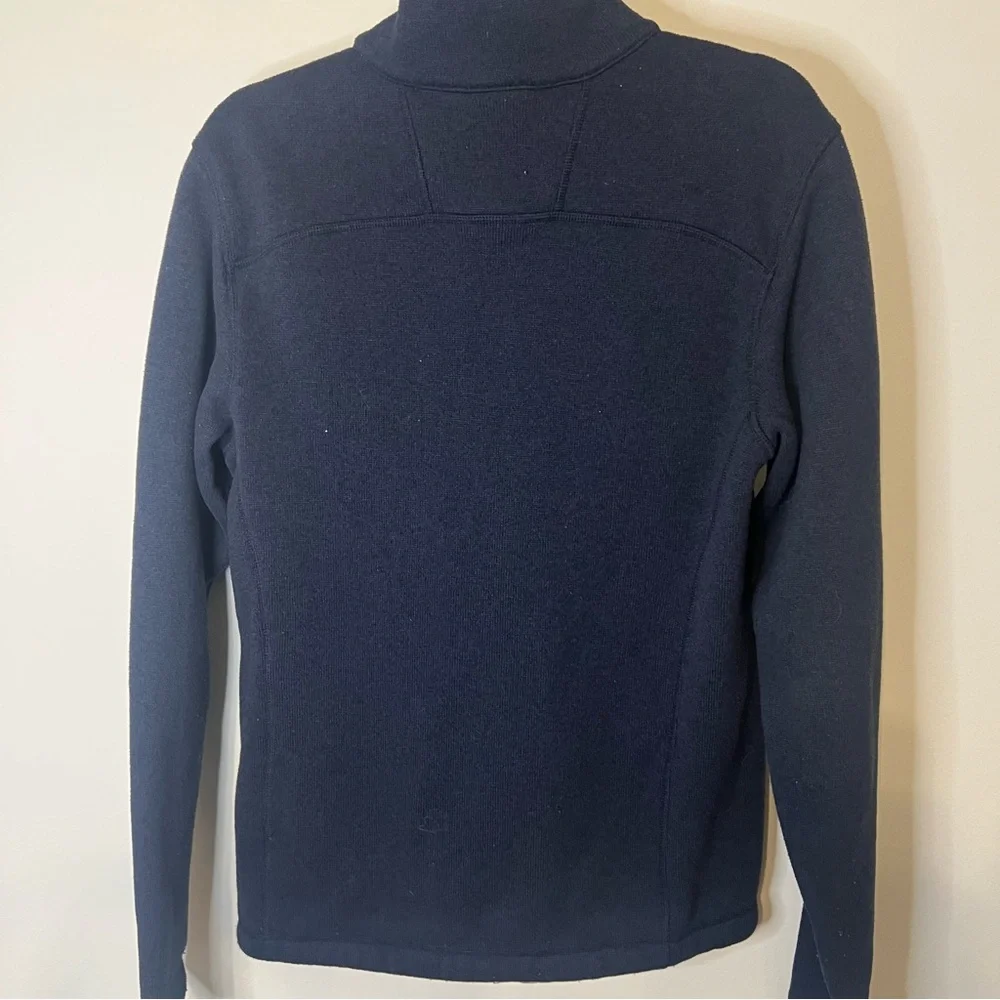 The North Face Men's Dark Blue 1/4 Zip-Up fleece lined‎ pullover